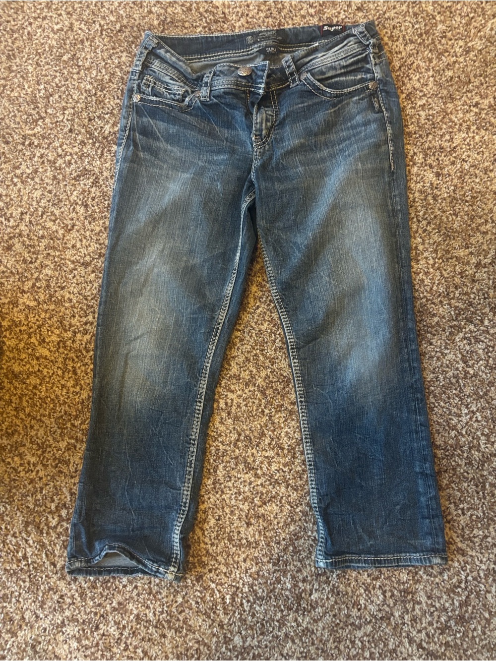 Silver Jeans Women's Straight-Leg Jeans in Washed Blue